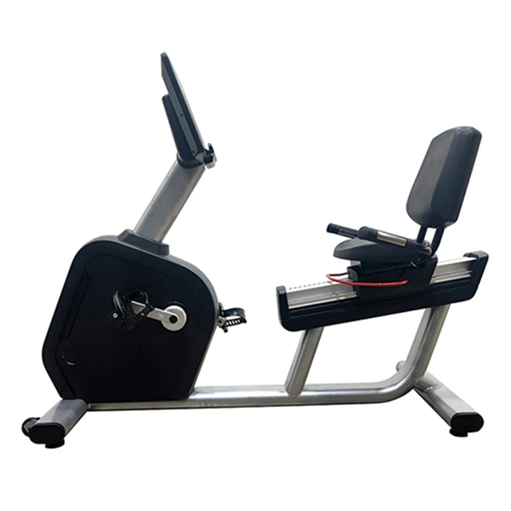 Horizontal magnetic bicycle for commercial fitness centers